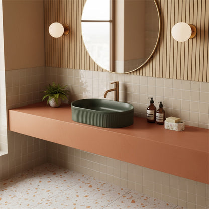 Aufsatzwaschbecken Rea Vanda Olive Matt  6