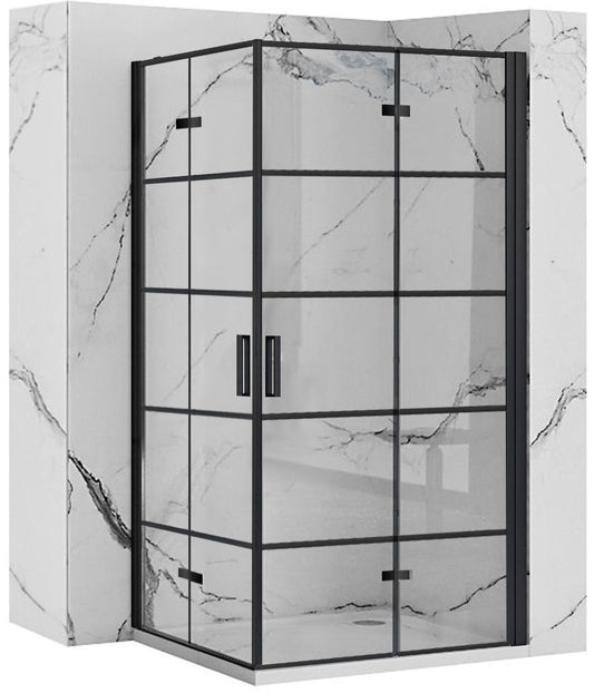 Duschkabine Rea Molier Black Double 80x90  1