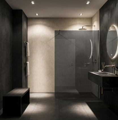 Duschwand Rea Flexi Grey / Chrome 80  6