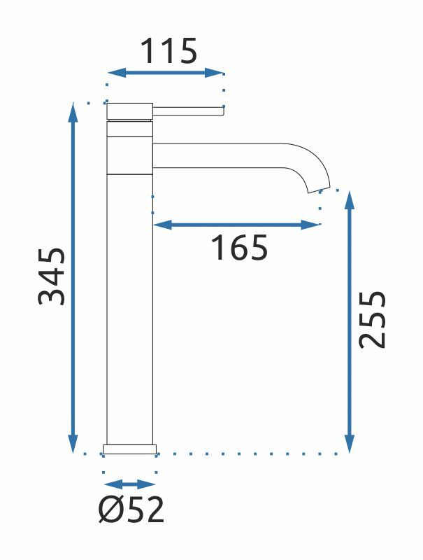 Waschbeckenarmatur Rea LUNGIS Chrome Super High  4