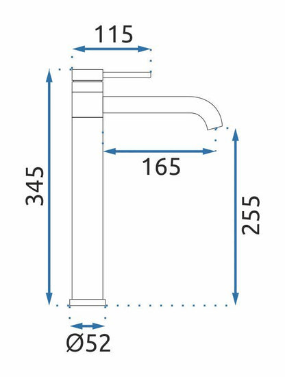 Waschbeckenarmatur Rea LUNGIS Chrome Super High  4
