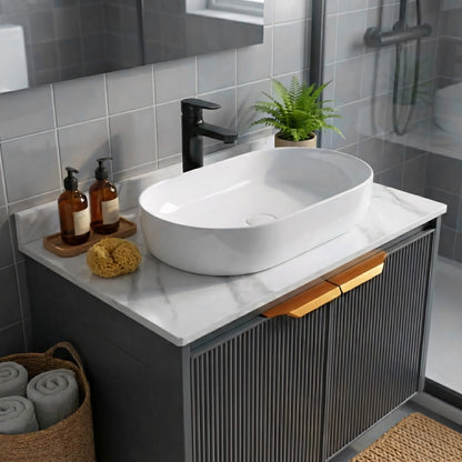 Комплект мебели для ванной с столешницей Marti 60cm Grey  4