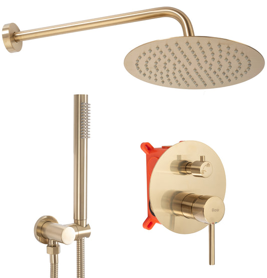Unterputz Duschset REA Lungo Gold Matt + BOX  1