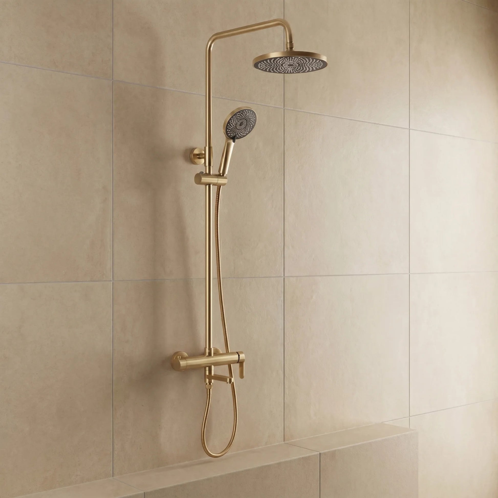 Duschset Rea Arcos brush gold  1