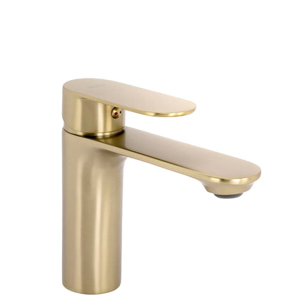 Waschbeckenarmatur Rea Drop Brush Gold low  1