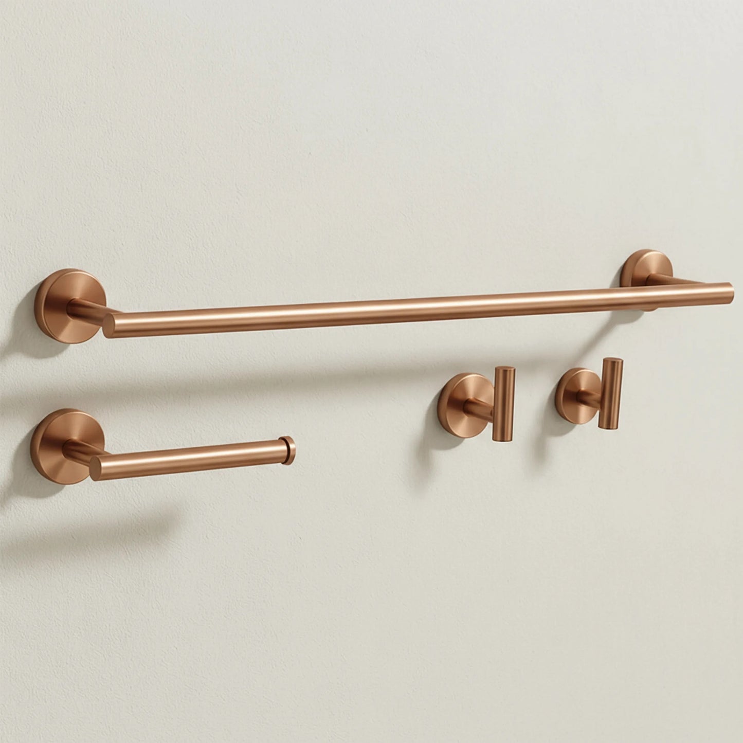 Badezimmer-Accessoire-Set Ari Brush Copper 4-teilig  1