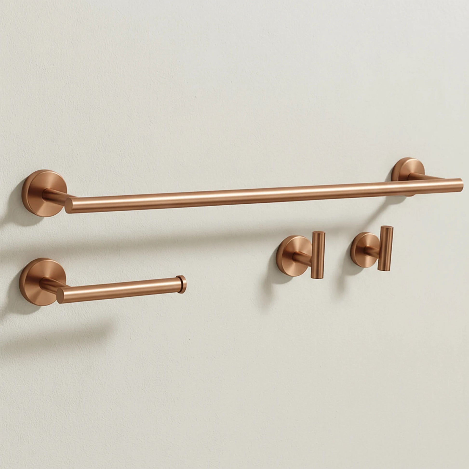 Badezimmer-Accessoire-Set Ari Brush Copper 4-teilig  1