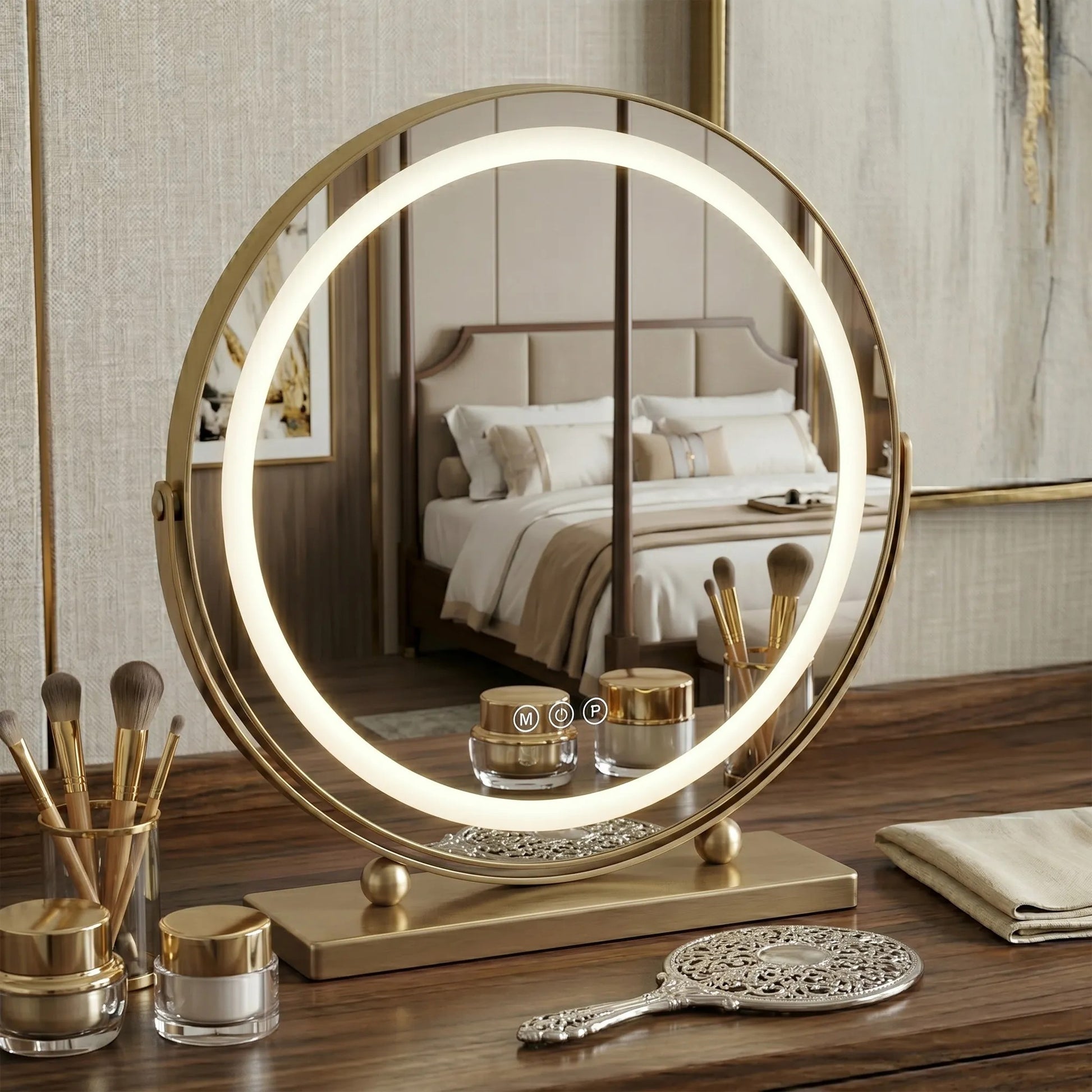 Spiegel LED MAKE-UP L.Gold 40 cm  1
