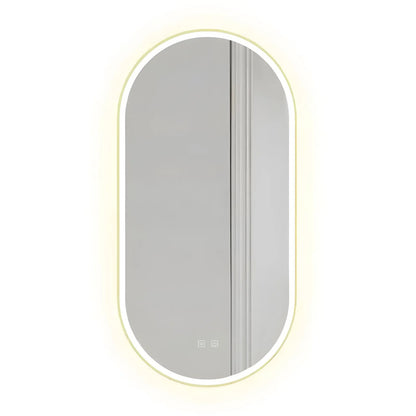 Spiegel LED OVL 50x100cm Gold  1