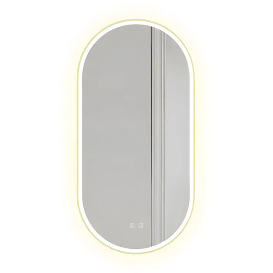 Spiegel LED OVL 50x100cm Gold  1