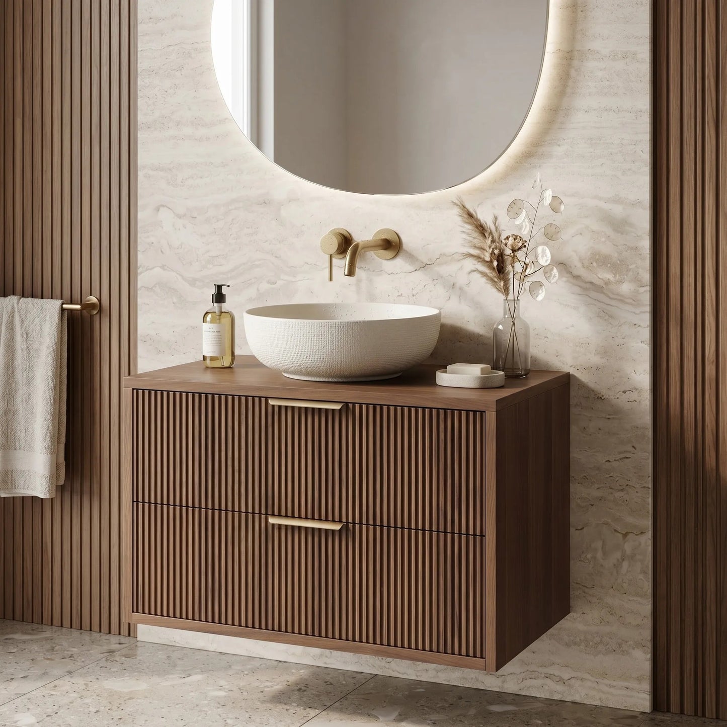 Waschtischunterschrank Rea Mono 80cm Brown  1