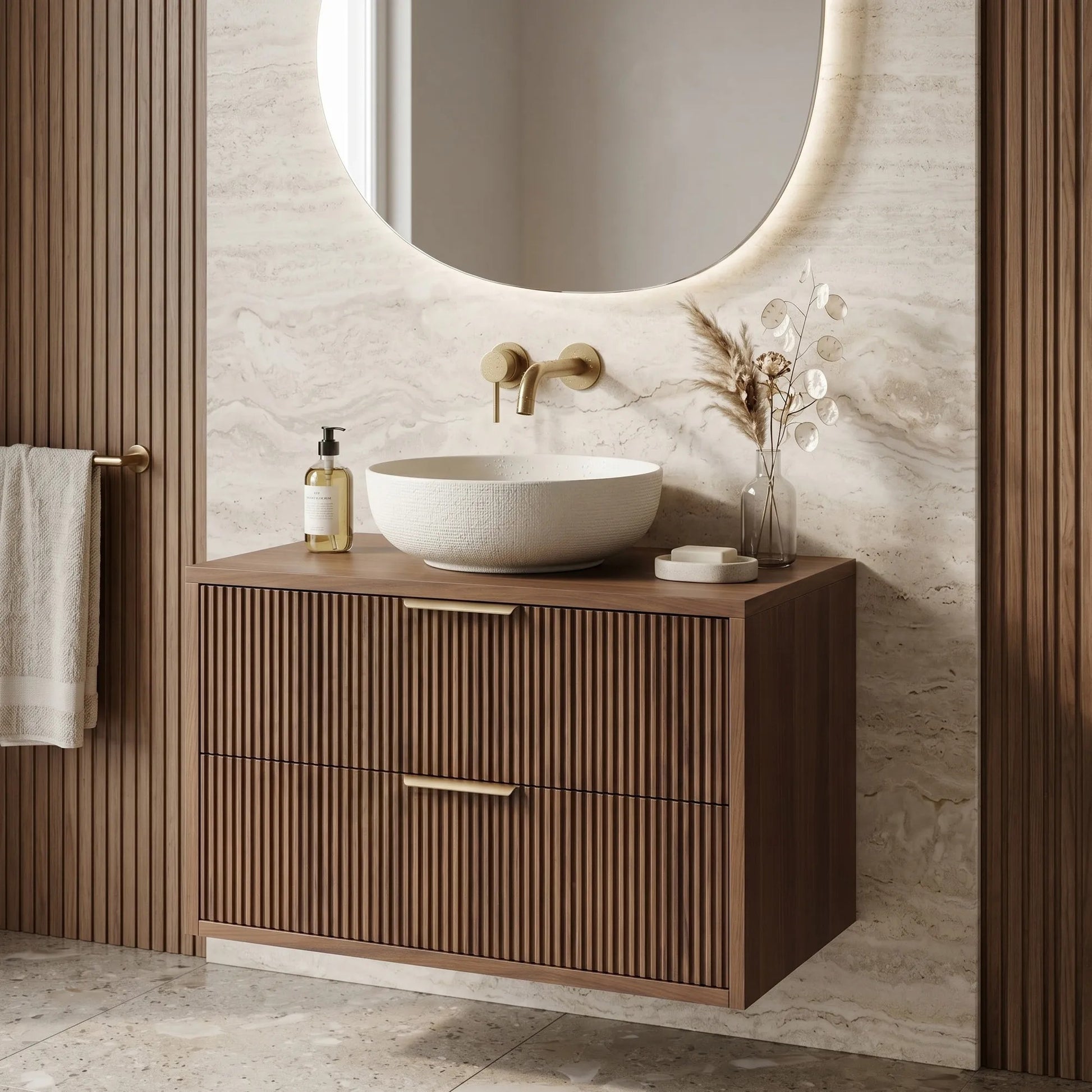 Waschtischunterschrank Rea Mono 80cm Brown  1