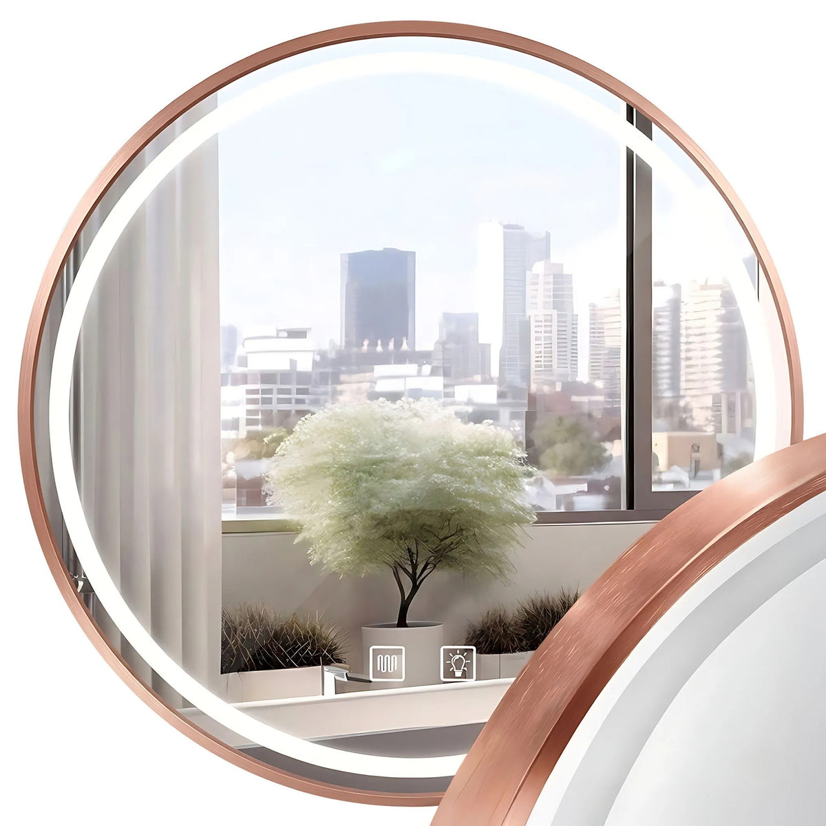 Spiegel LED 70cm MMJ BRUSH COPPER  1