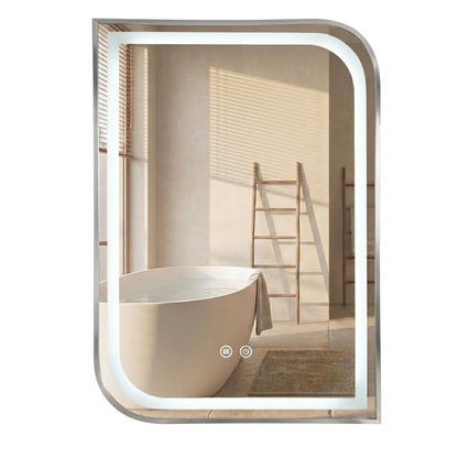 Spiegel LED ZONE 80x60 BRUSH NICKEL  1