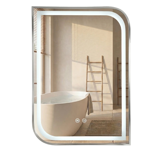 Spiegel LED ZONE 70x50 BRUSH NICKEL  1