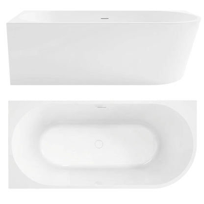 Acryl Eckbadewanne SYDNEY BELLANTO LEFT 160cm Gebürstete Kupfer Stöpselabdeckung 1