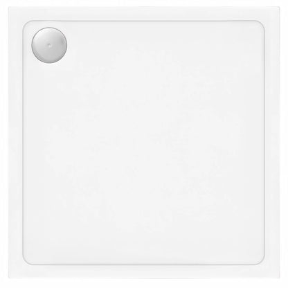 Acryl Duschwanne Rea Savoy white  90x90 Gebürstete Gold Abdeckung 1