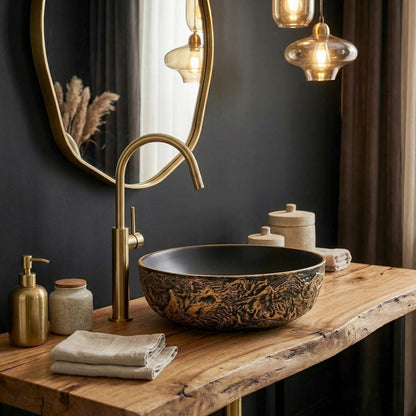 Aufsatzwaschbecken Rea Babilon Gold  1