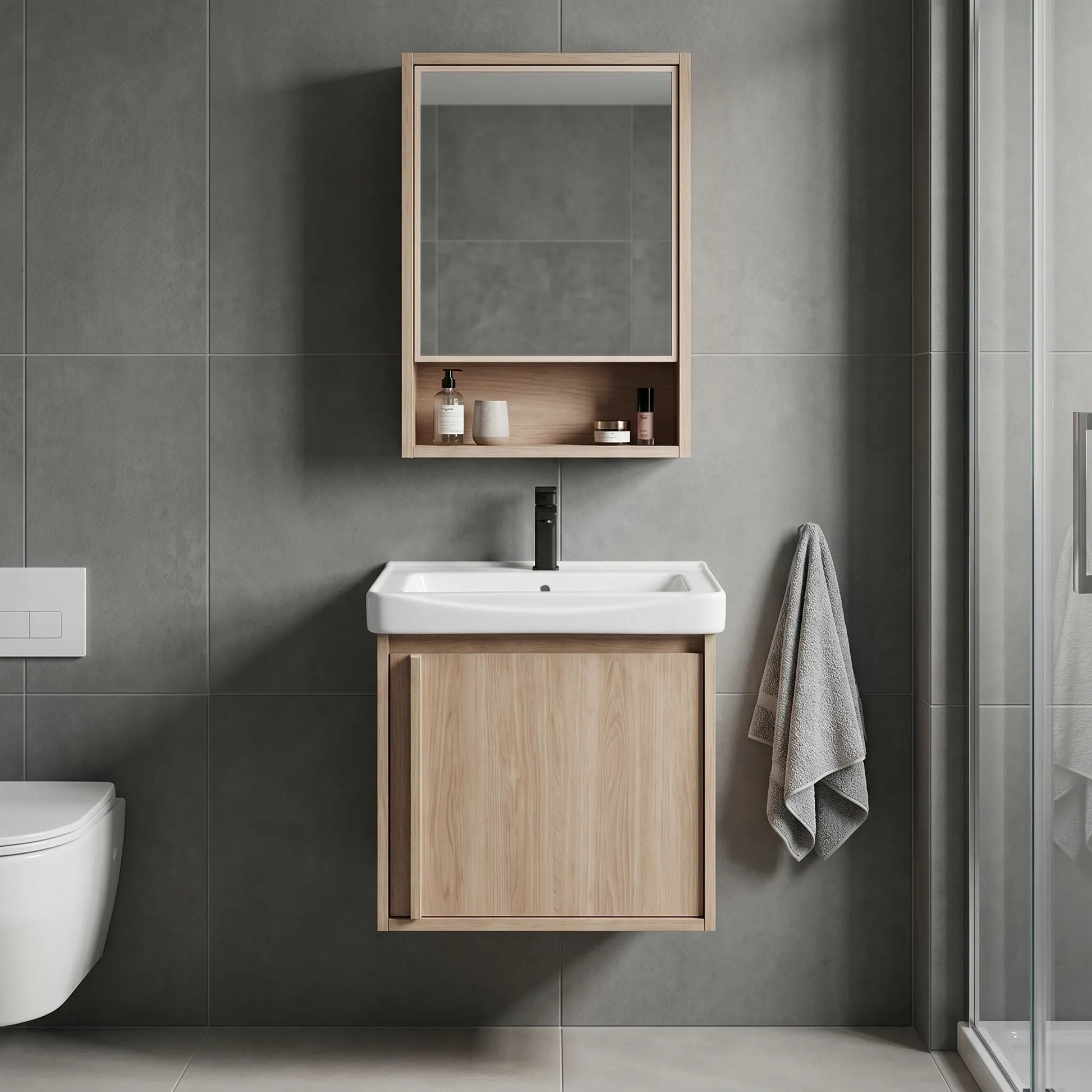 Badezimmermöbel-Set mit Waschbecken Gama T25023 BXM 50CM  1