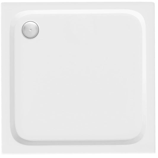 Acryl Duschwanne Rea Belmond White 80x80 Gebürstete Kupfer Abdeckung 1