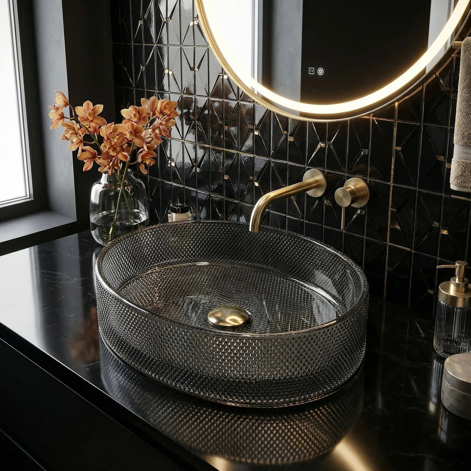 Aufsatzwaschbecken REA Mirella Black  1