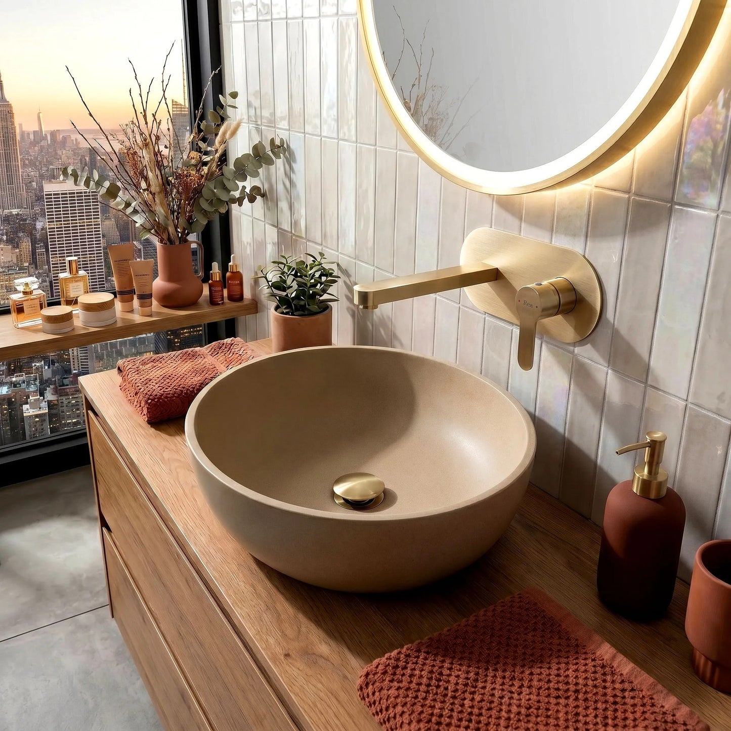 Unterputz Armatur REA Arcos Brush Gold  1