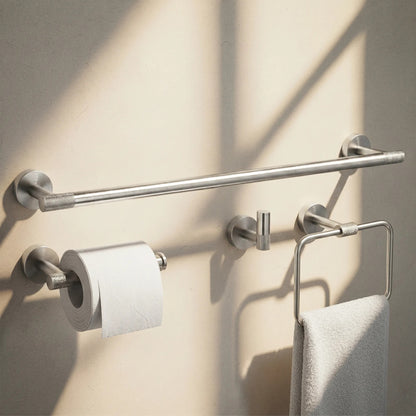 Badezimmer-Accessoire-Set GRID Brush Nickel 4-teilig  1