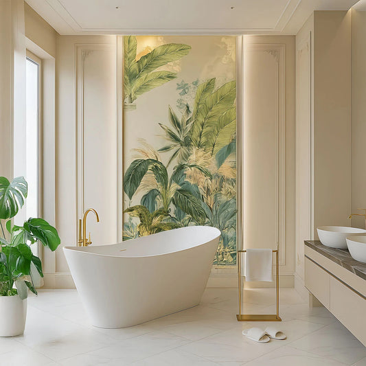 Freistehende Badewanne Rea Ferrano Slim 170 Gebürstete Gold Stöpselabdeckung 1