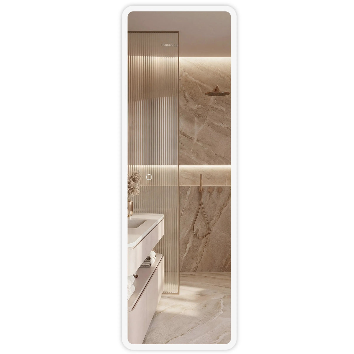 Spiegel LED 150x50cm MOL-SQ  1