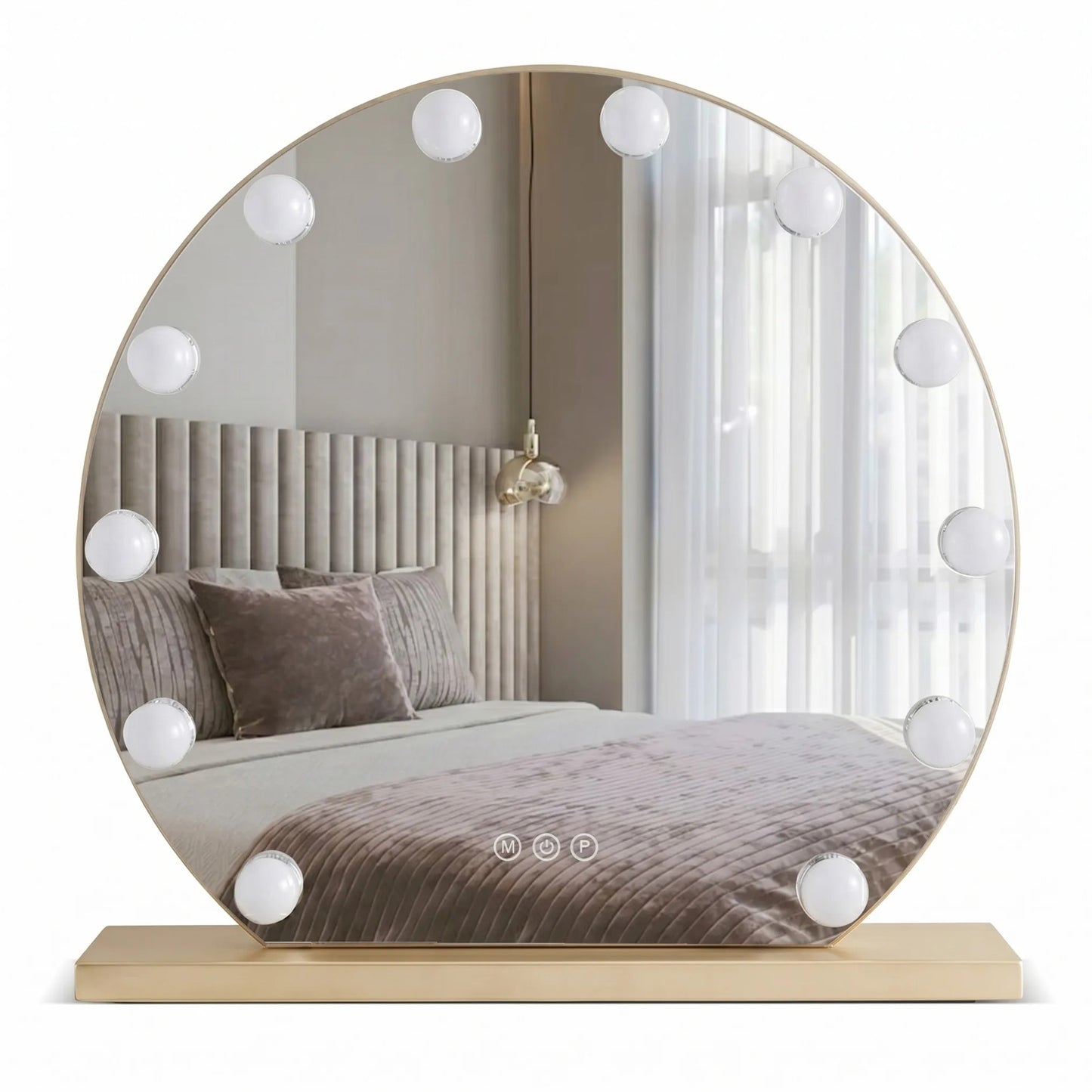 Spiegel LED HOLLYWOOD L. Gold 50 cm  1
