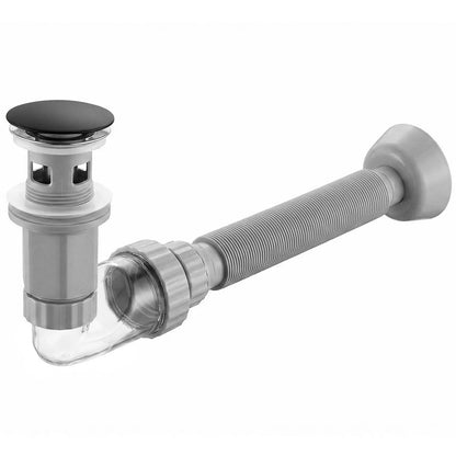 Waschbecken-Siphon Klik-Klak Universal REA Flow Black  1