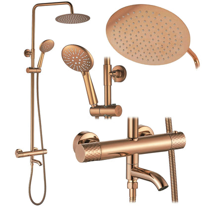 Thermostat Duschset Lungo Diamond Copper  1