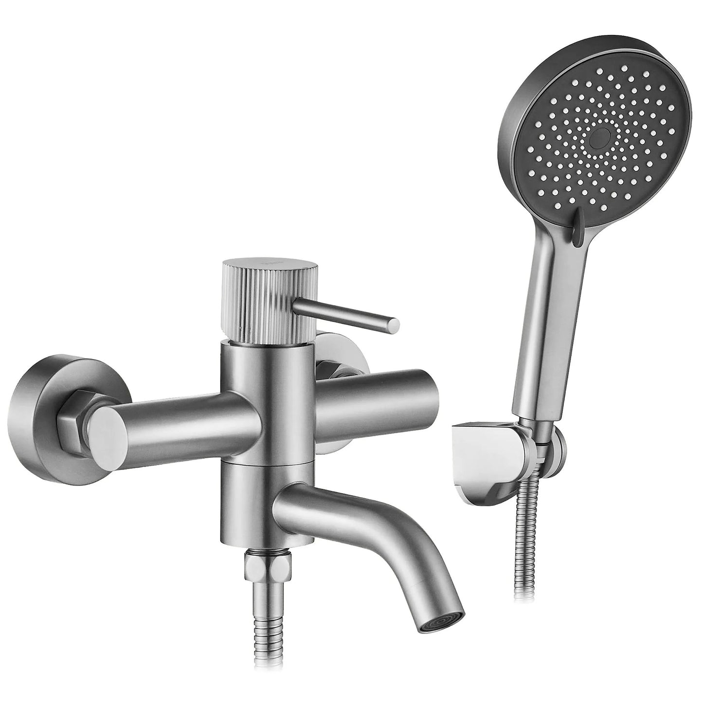 Wannenarmatur Rea Lungo Stripe Brush Nickel  1