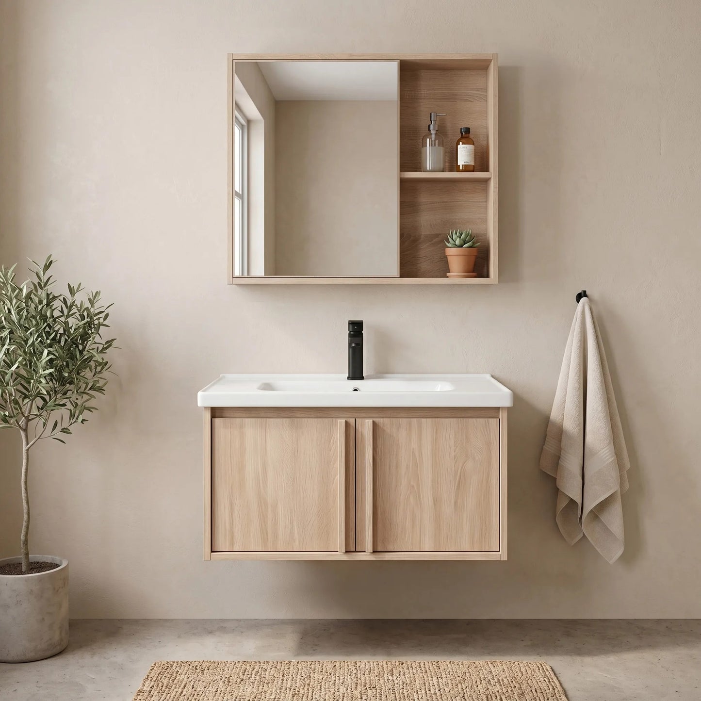 Badezimmermöbel-Set mit Waschbecken Gama T25023 BXM 70CM  1