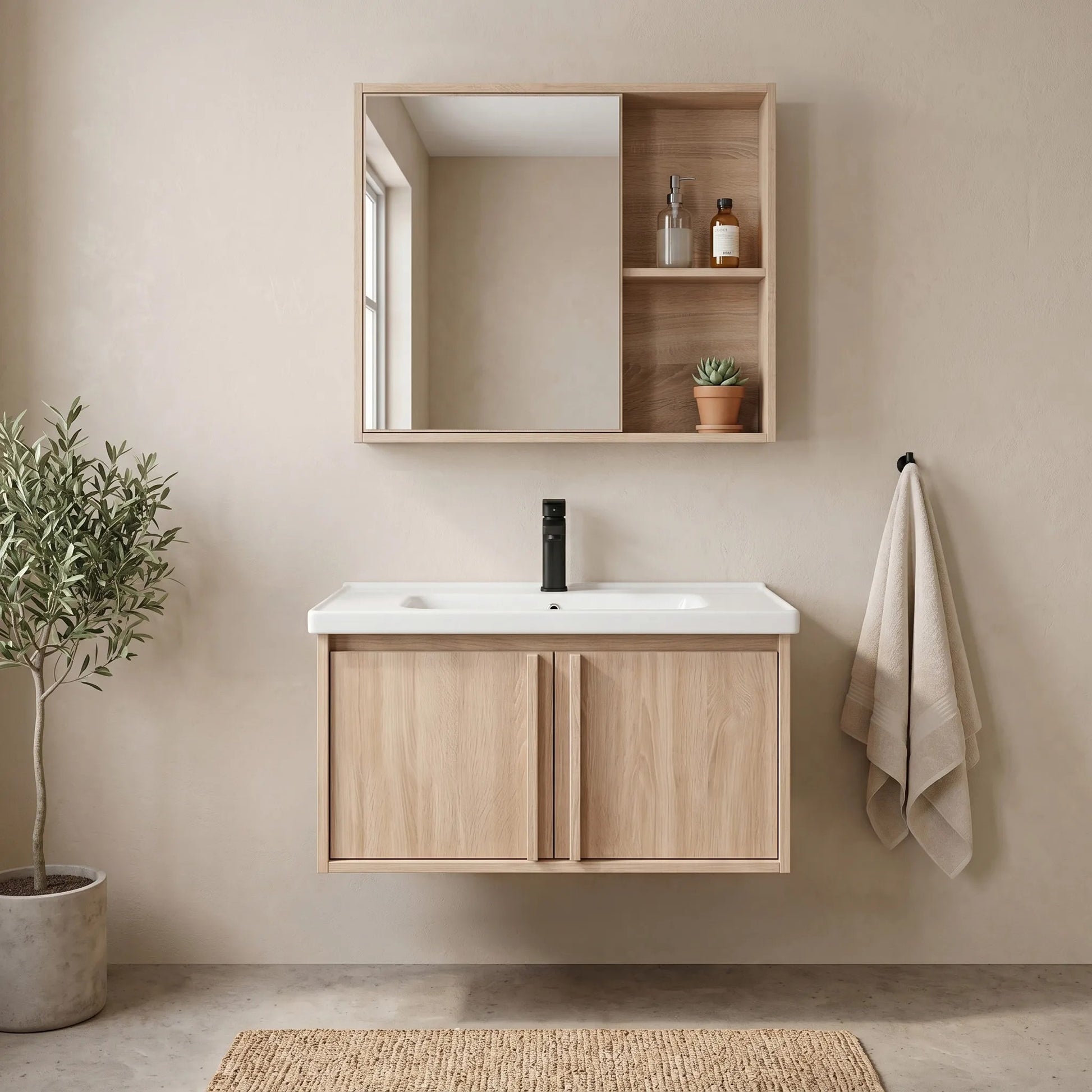 Badezimmermöbel-Set mit Waschbecken Gama T25023 BXM 70CM  1
