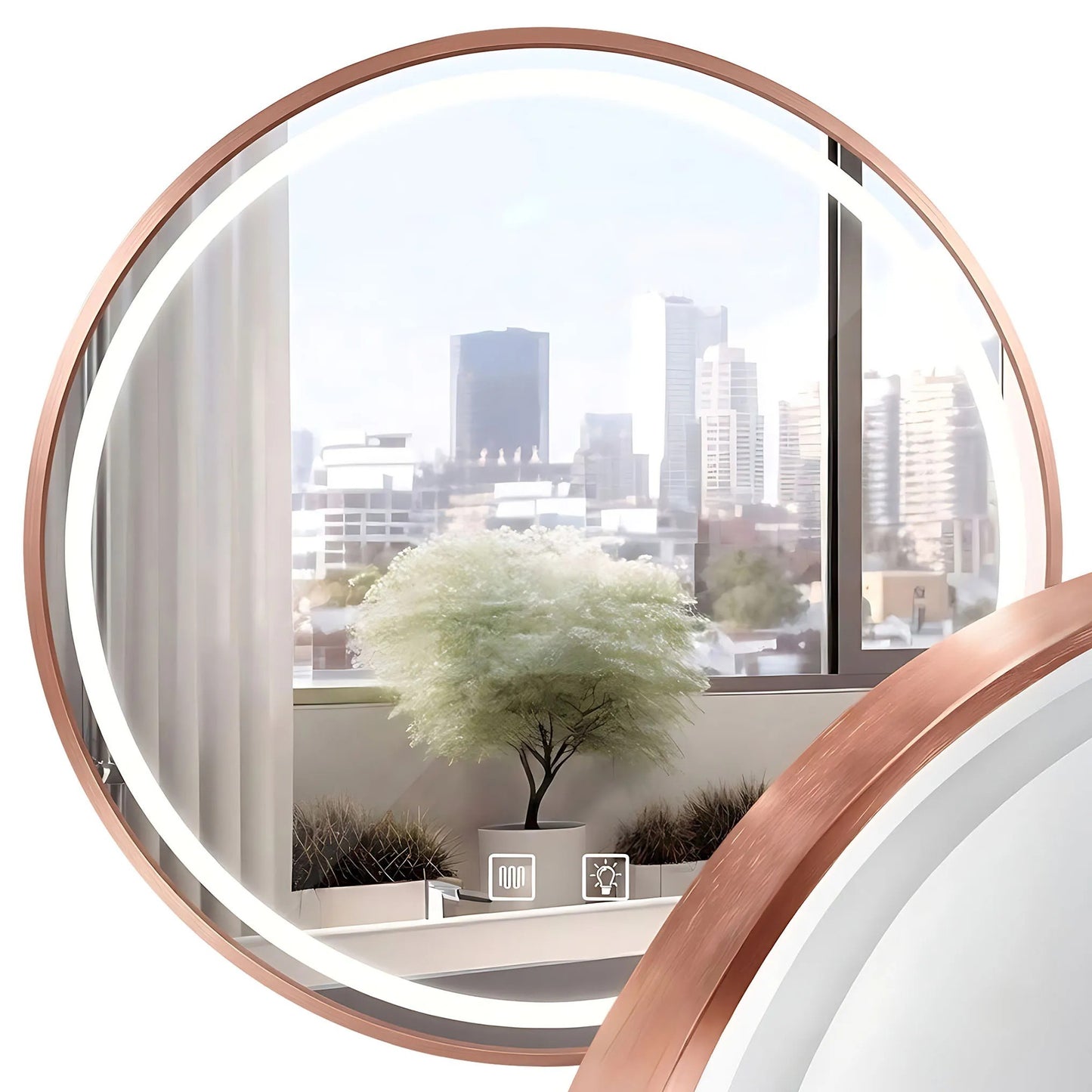 Spiegel LED 80cm MMJ BRUSH COPPER  1