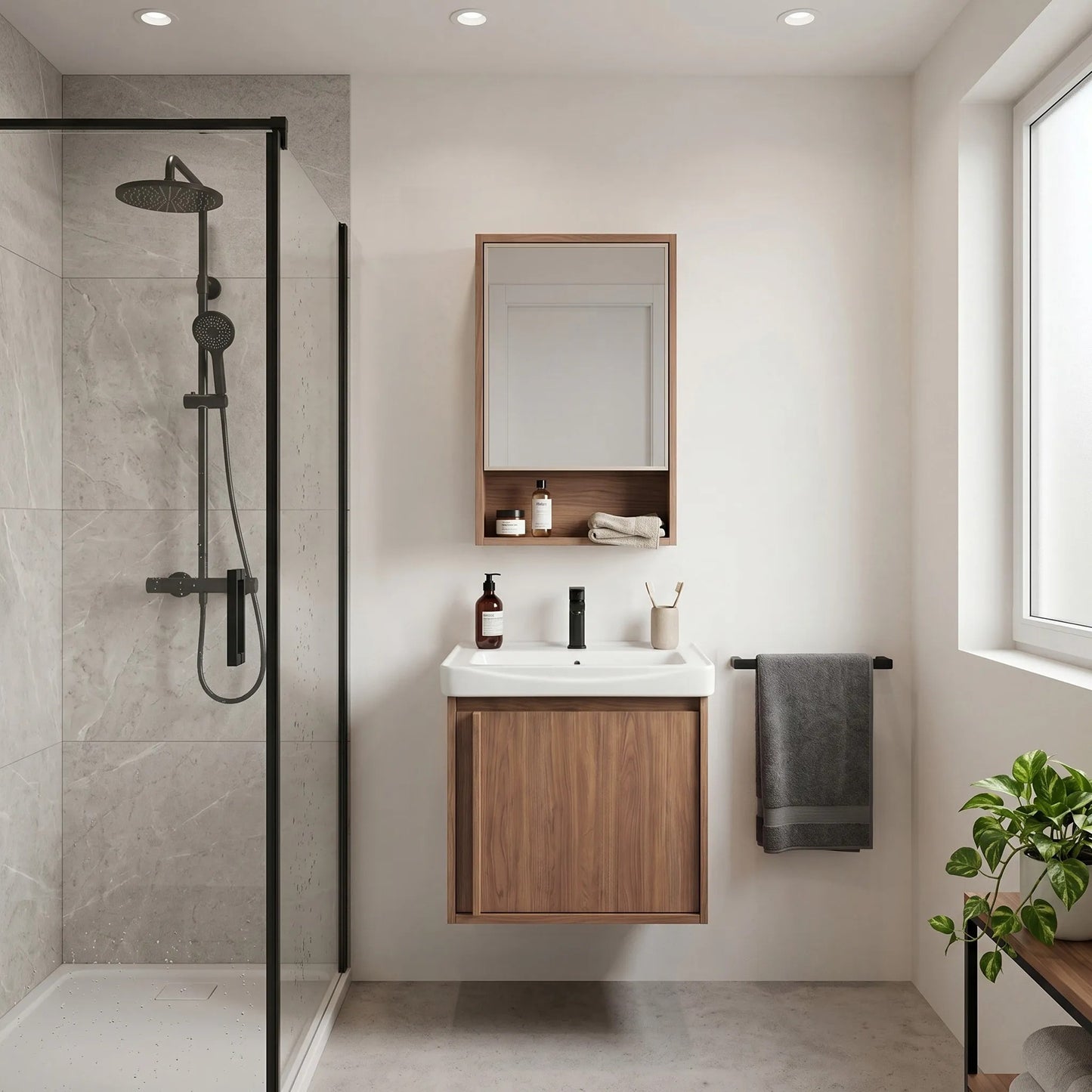 Badezimmermöbel-Set mit Waschbecken Gama T25023 HHL 50CM  1