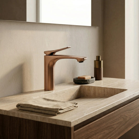 Waschbeckenarmatur PREMIUM Rea Vision Copper Brush Low  1