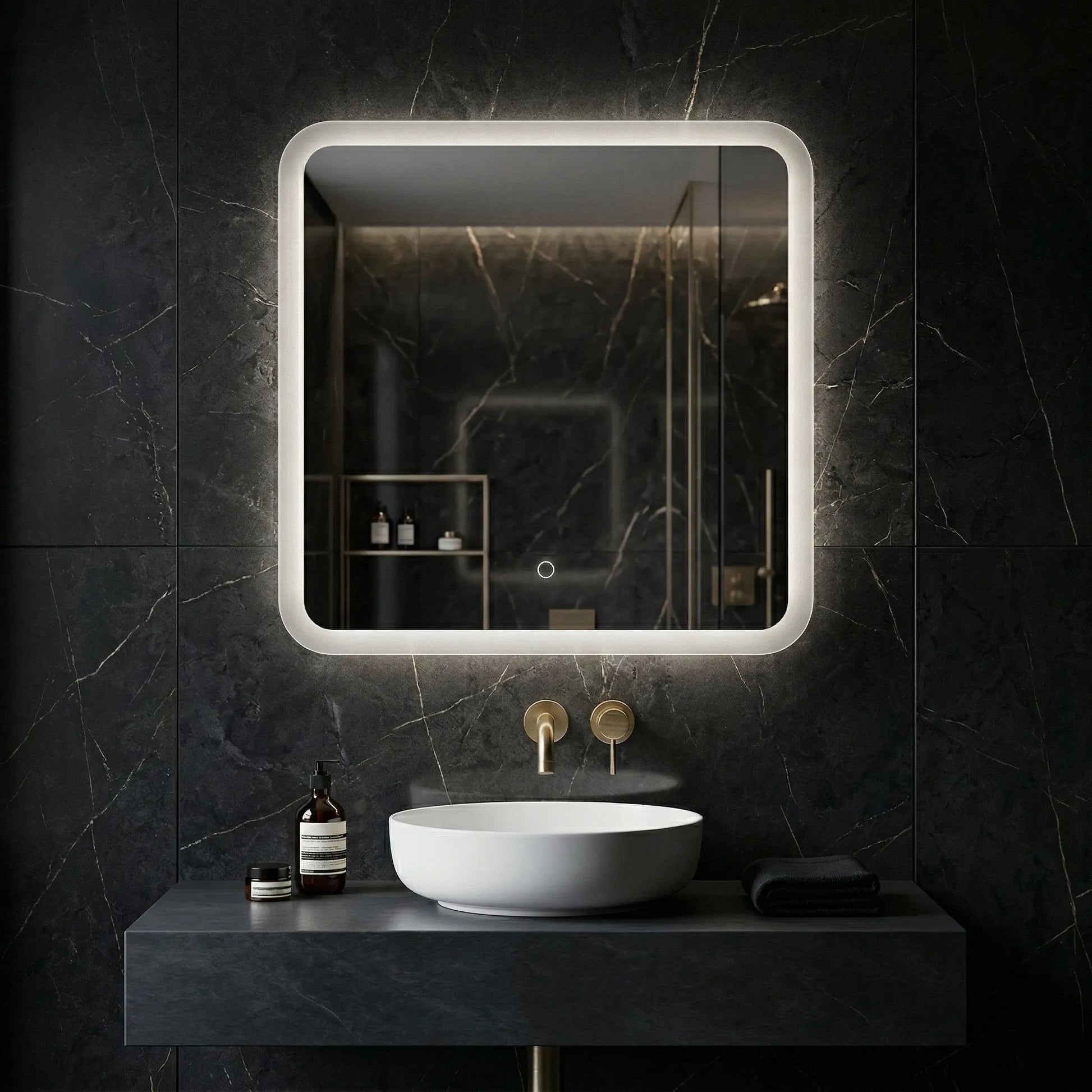 Spiegel LED 70x70cm TOP-2  1