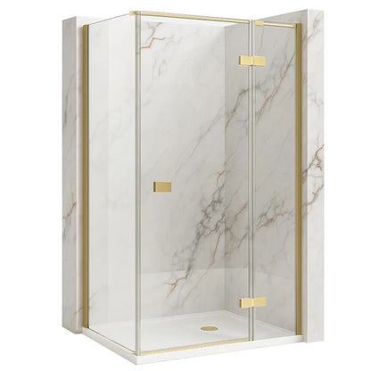 Duschkabine Rea Atlas 120x100 Brush Gold linke 1