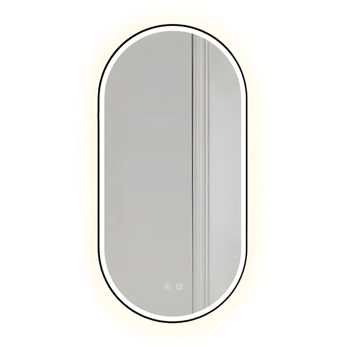Spiegel LED OVL 50x100cm Black  1
