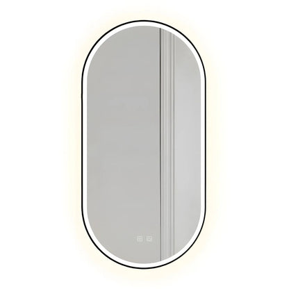 Spiegel LED OVL 50x100cm Black  1