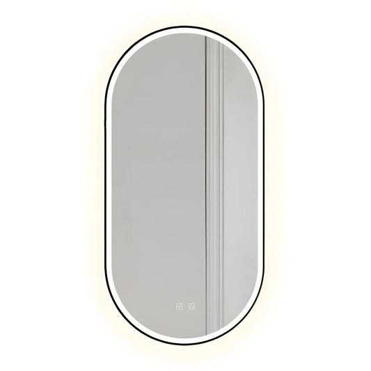 Spiegel LED OVL 50x100cm Black  1