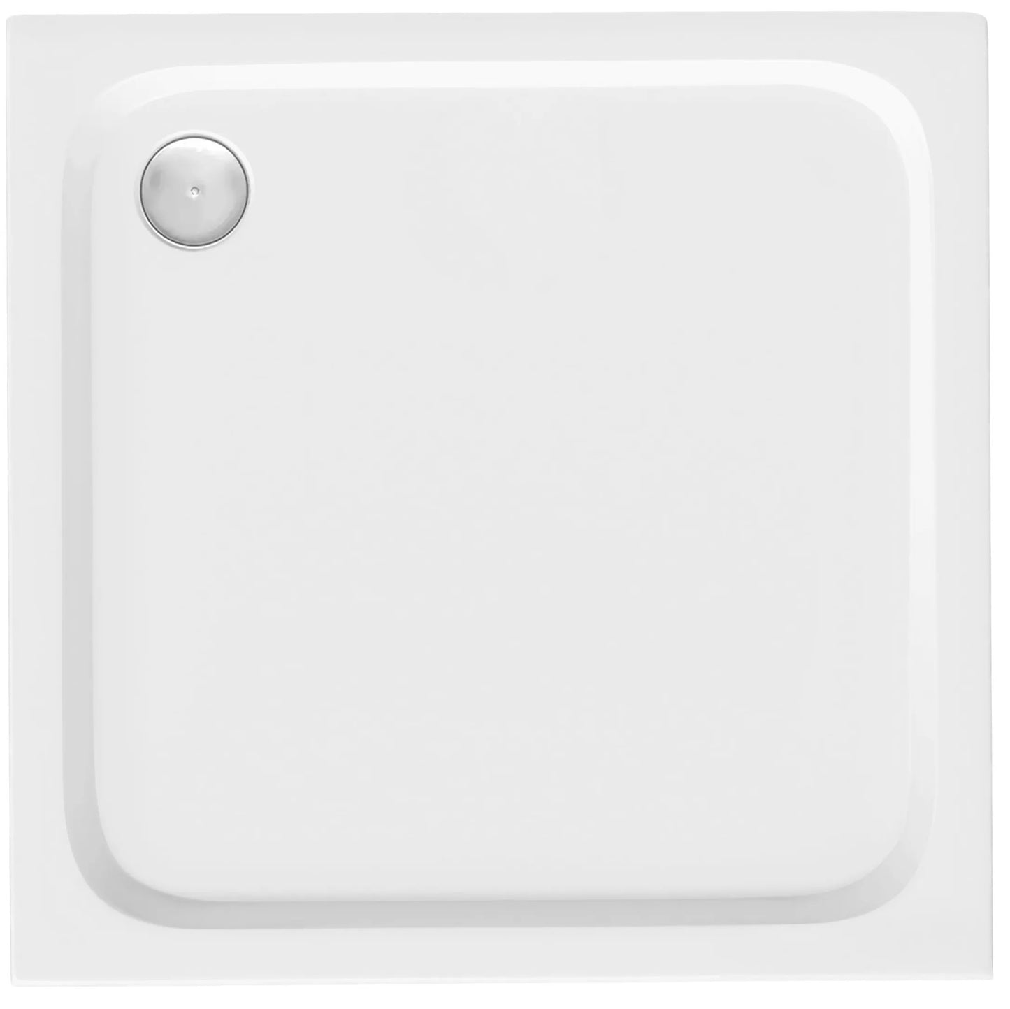 Acryl Duschwanne Rea Belmond White 80x80 Gebürstete Gold Abdeckung 1