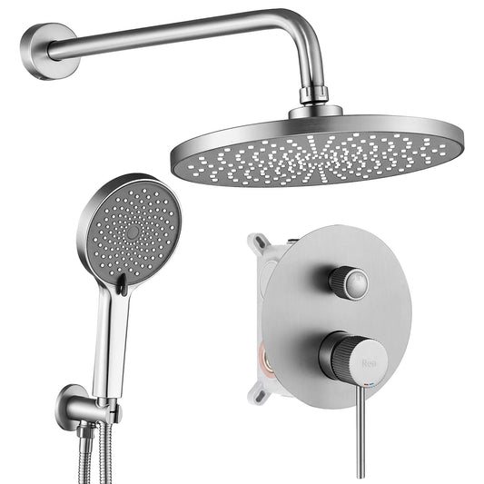 Unterputz Duschset Rea Lungo Stripe Nickel Brush + BOX  1