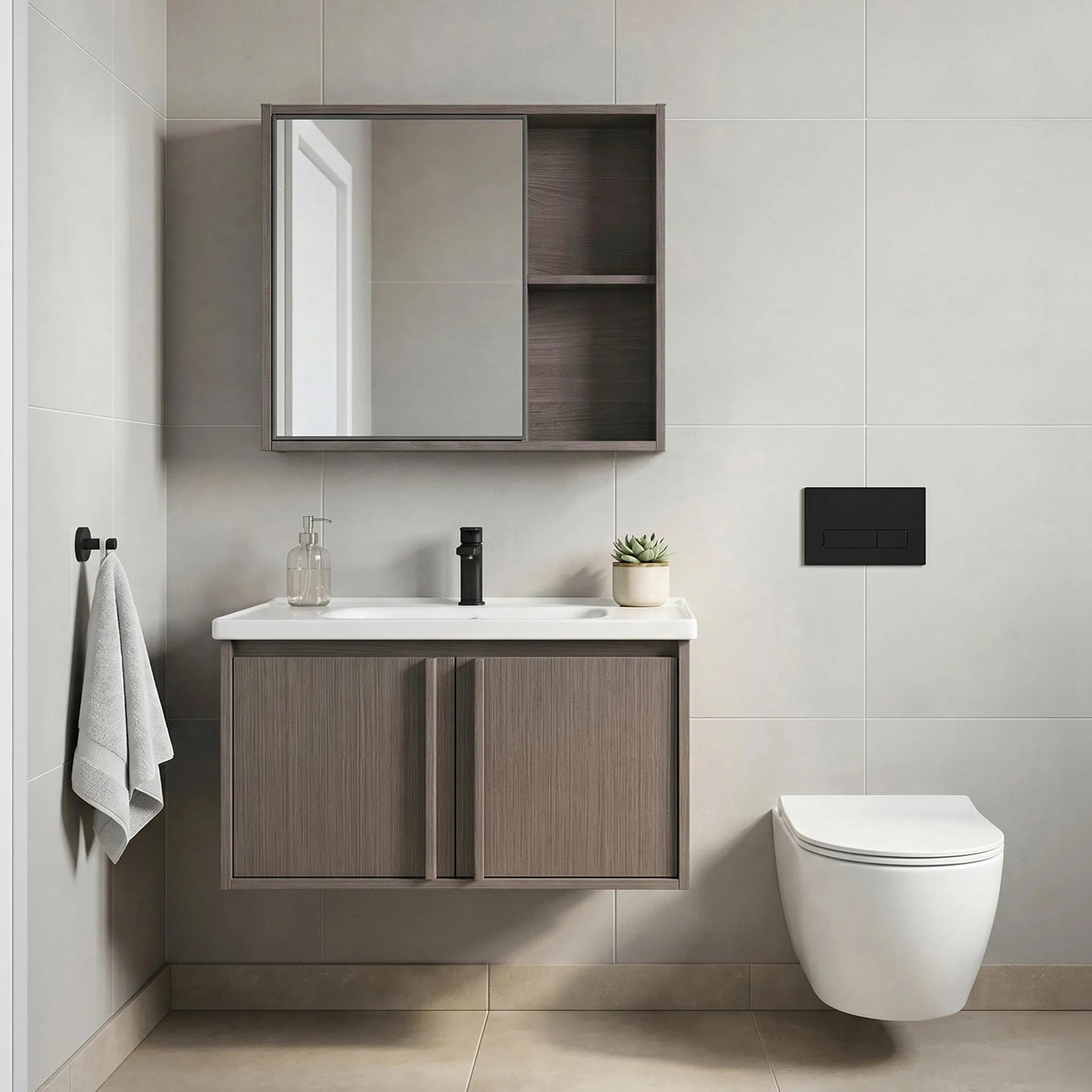 Badezimmermöbel-Set mit Waschbecken Gama T25023 KJM 70CM  1