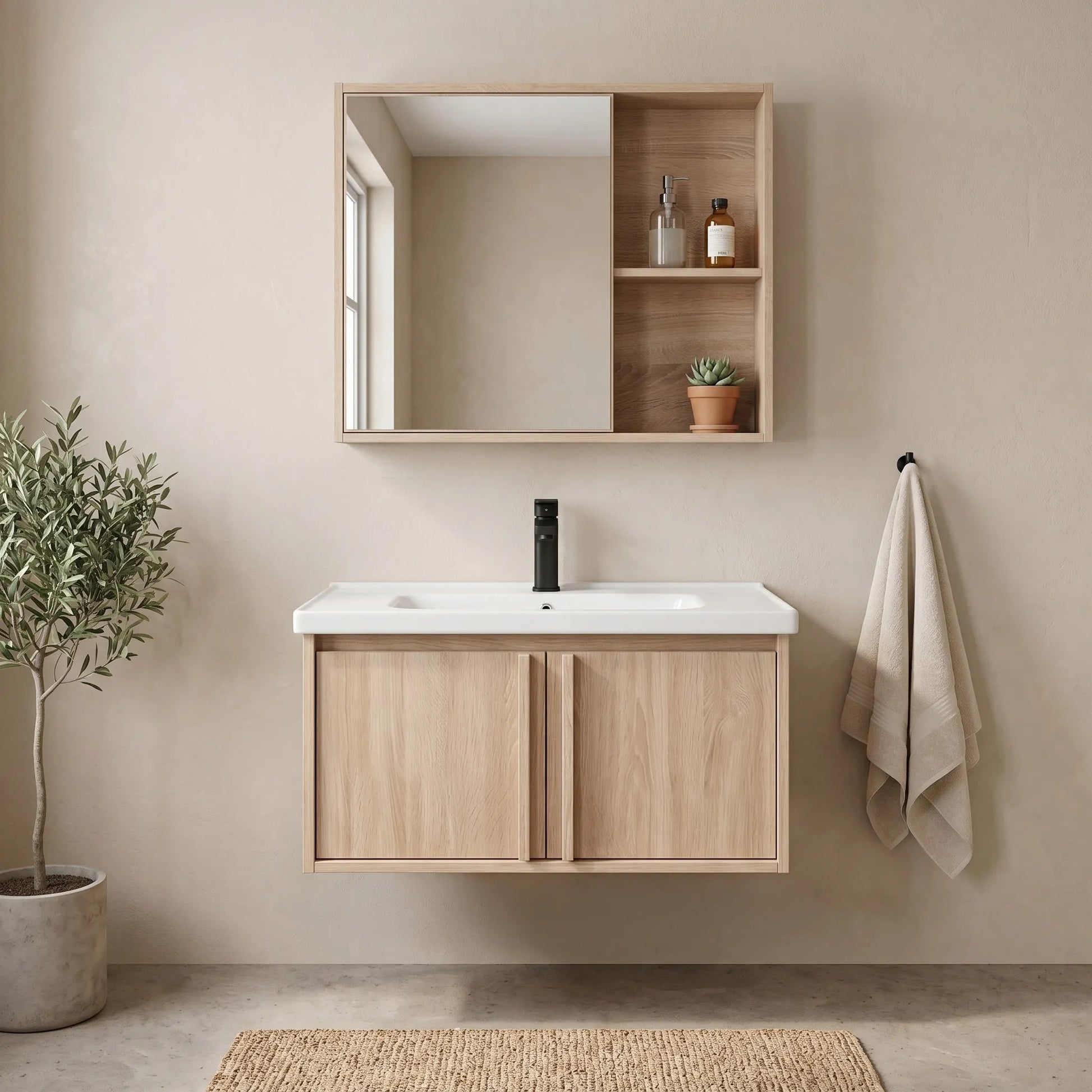 Badezimmermöbel-Set mit Waschbecken Gama T25023 BXM 80CM  1