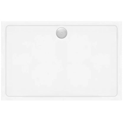 Acryl Duschwanne Rea Savoy White 80x100 Gebürstete Gold Abdeckung 1