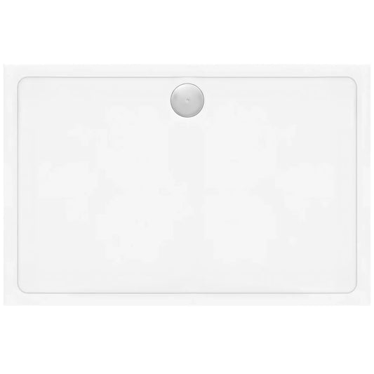 Acryl Duschwanne Rea Savoy White 80x100 Gebürstete Gold Abdeckung 1