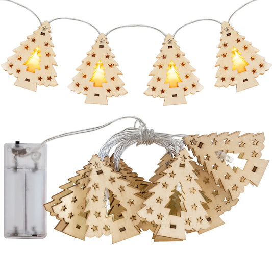 Weihnachtsbaum Lichterkette LED Wooden Christams Tree CD009 1